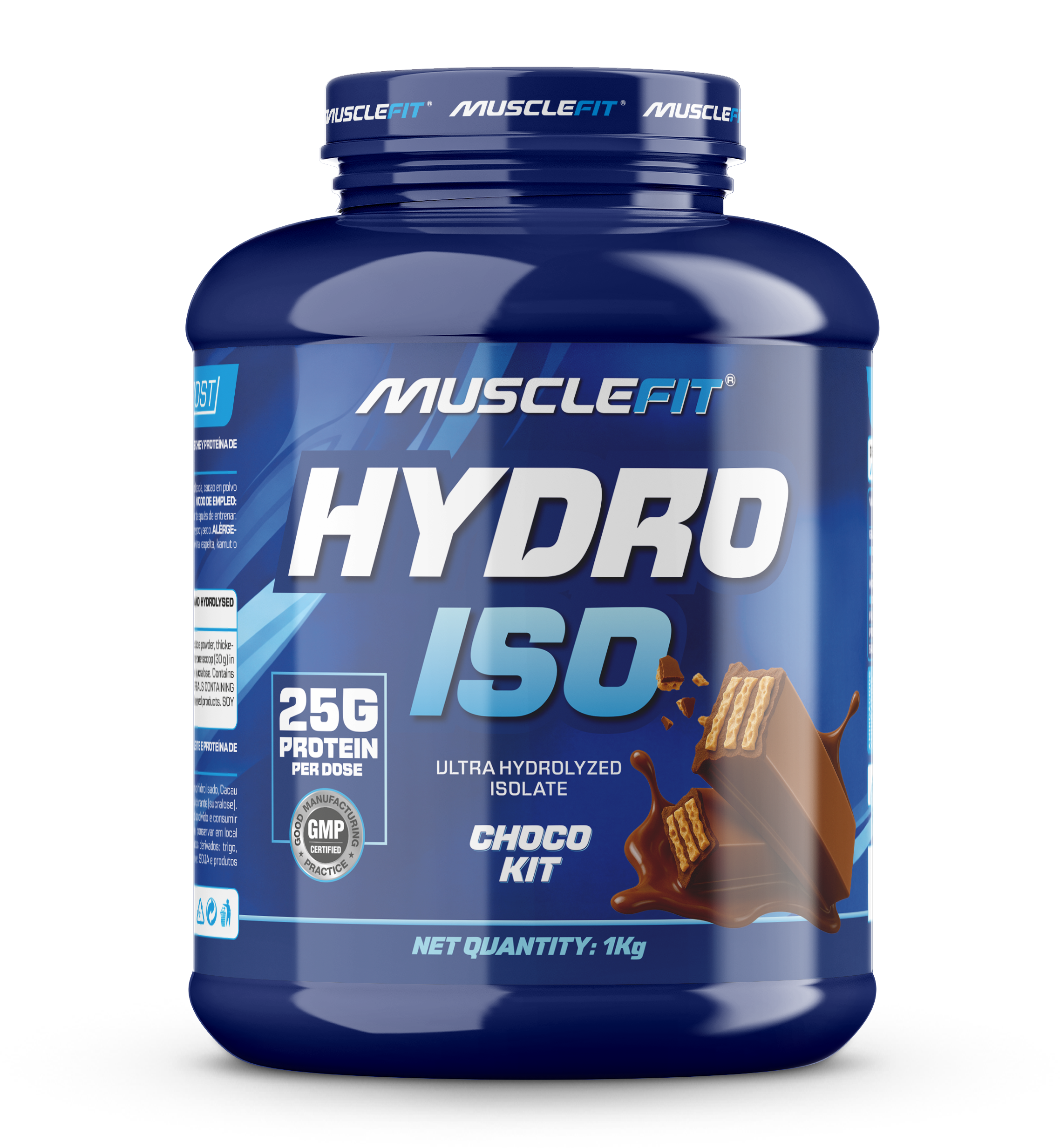 Foto de MuscleFit HYDRO ISO 1kg proteína aislada con colágeno - Sabor ChocoKit